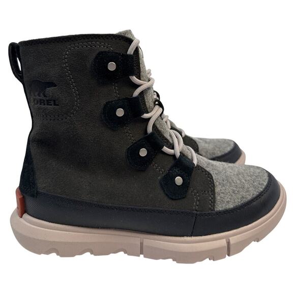 Sorel Winter Boots Explorer II Joan Womens 6.5 Waterproof Insulated Jet Vapor - Picture 1 of 10